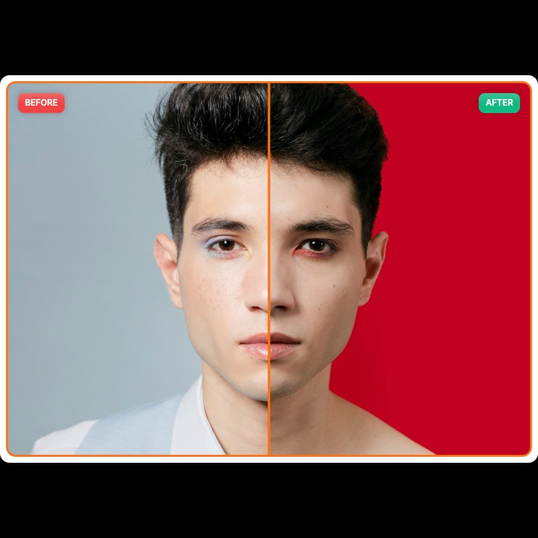 Before and after example created with SideFrame